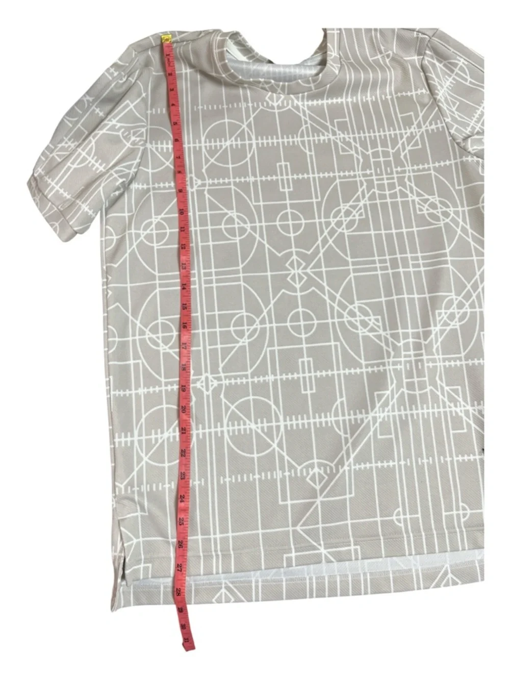 ADIDAS Performance Graphic DNA Tee Geometric Field Print Grey Men’s L